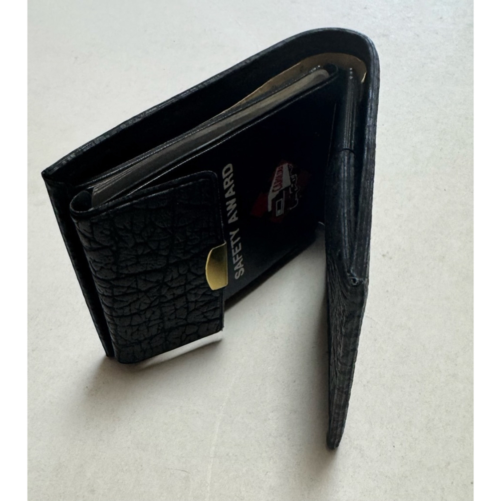 VITRONIC Faux Elephant Hide CAROLINA FREIGHTWAYS SAFETY AWARD Bi-fold Wallet